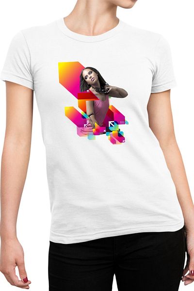 OEM Tricou Femei Alicia Keys Colorful Ciercle Album Hyped Concert