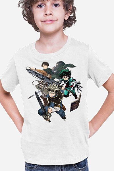 OEM Tricou copii Black Clover Asta My Hero Academia Deku AOT Power Super