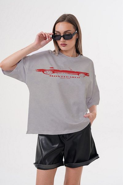 JANSO GROUP -Men's Cotton Printed Monte Carlo Car 1 Short Sleeve Tshirt Oversize Big Size