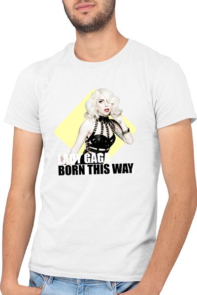 OEM Tricou barbati Lady Gaga Born This Way Album Single