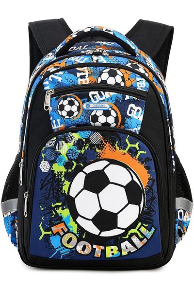 Joystos Ghiozdan Scoala pentru Copii, JOYSTOS, Multifunctional, Design Minge de Fotbal, Varsta 5-12 ani
