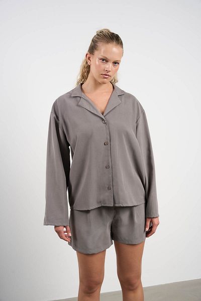 HANIQA Women's Double Breasted Collar Shirt Shorts Suit 36-42 |   25500