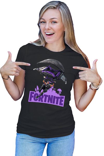 OEM Tricou Femei Fortnite Launcher Airplane Map Shooter
