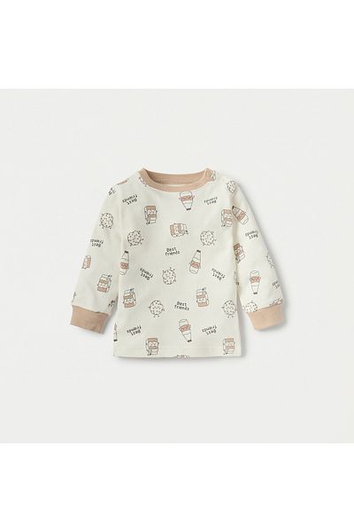 Juniors Printed Long Sleeves Sweatshirt and Pyjama Set