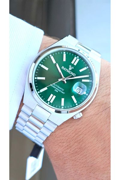 Raymond Rym-0104 Automatic Men's Watch - Miyota Machine - Steel Case and Cord - 2 Years Warranty