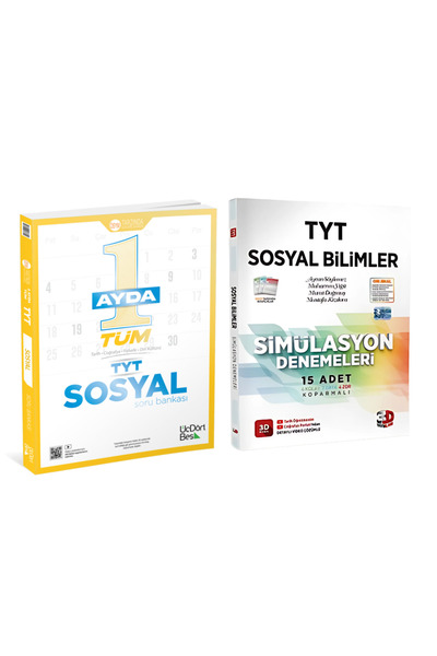 3D Yayınları 2026 Tyt Sosyal Seti ( 345 1 Ayda Tüm Tyt Sosyal 3d Tyt Simülasy...