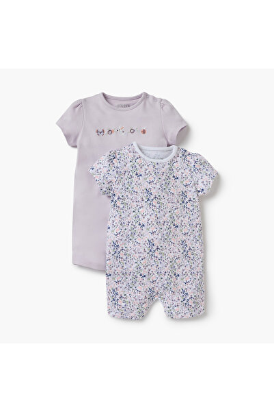 Juniors طقم رومبر مطبوع بأكمام قصيرة - قطعتان