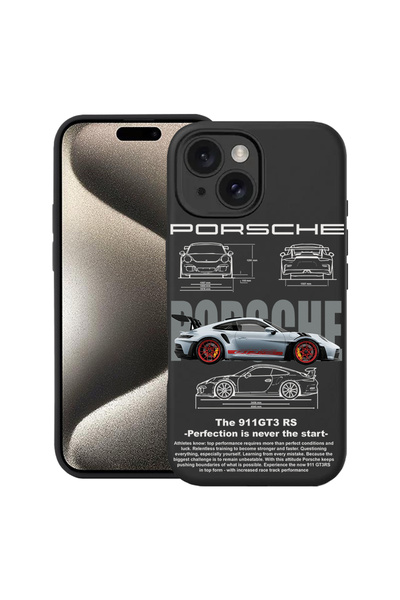 bestcase ® Премиум силиконов калъф за Apple iPhone 15, Porsche, 1668653 PB 1883