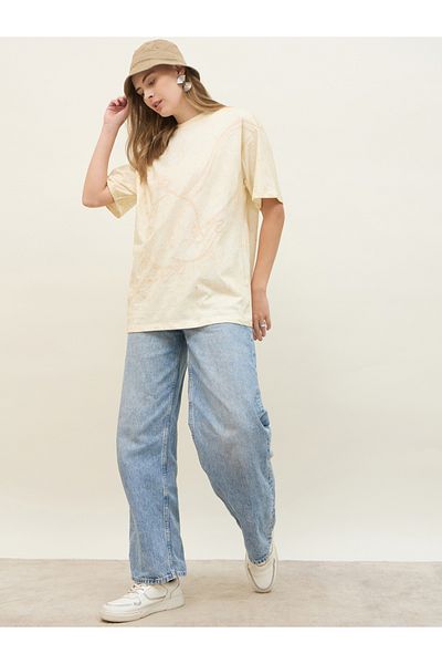 Styli Oversized Dumbo Graphic Longline T-Shirt