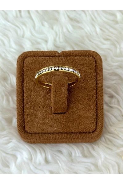 BY YASİN TOPÇU Sparkle Line Zircon Steel Ring(16 Sizes)