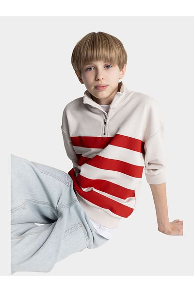 DeFacto Kids Striped Regular Fit Sweatshirt