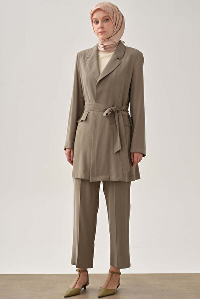 Tuğba Boru Paça Pantolon - Vizon