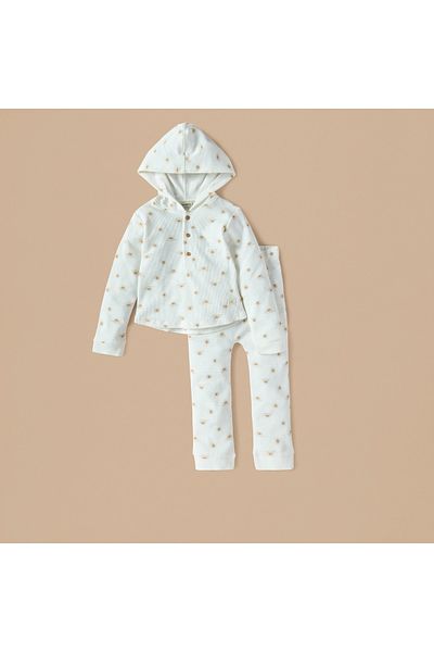 Juniors All-Over Print Hooded T-shirt and Pyjama Set