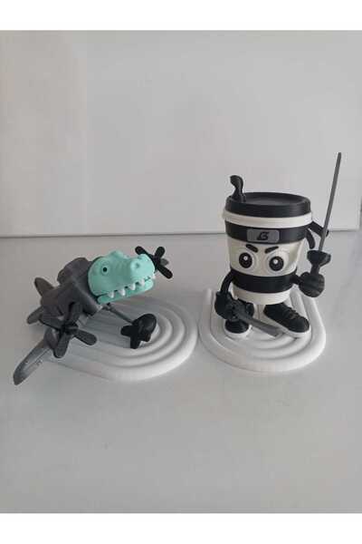 smilechild مجموعة ألعاب شخصيات بومباردينو كروكوديلو وكابتشينو أساسينو كبيرة الحجم مكونة من قطعتين