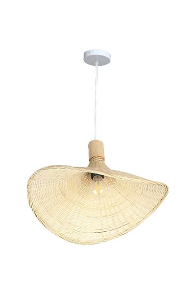 Hammer Golden Single Rope Pendant Chandelier with Elegant White Base
