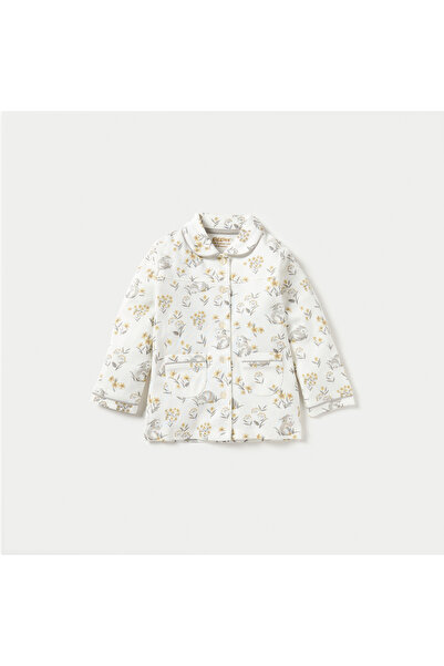 giggles All-Over Bunny Print Shirt and Elasticated Pyjama Set