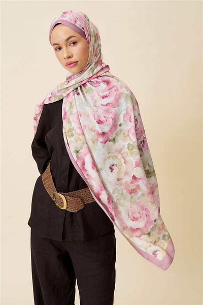 İpekhan Vera Pattern Thin Cotton Shawl