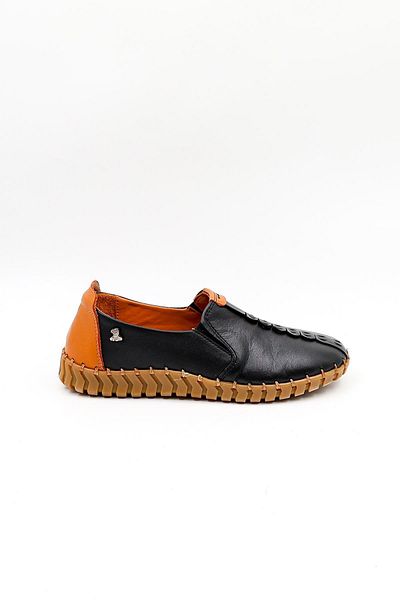 Venüs Women's Genuine Leather Casual Shoes Vn10725Y Black