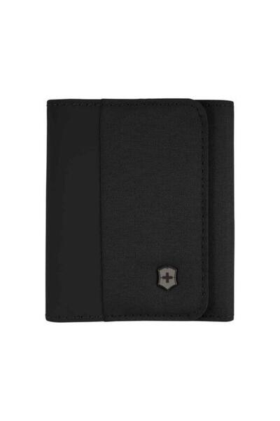 Victorinox محفظة ثلاثية الطي أساسية للسفر من VG 653365، باللون الأسود