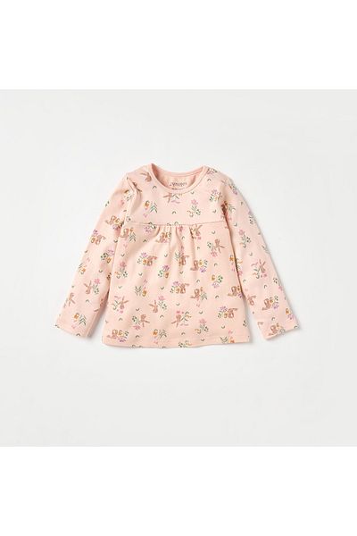 Juniors All-Over Bunny Print T-shirt and Pyjama Set