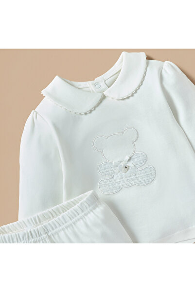 giggles Bear Applique Top and Pyjama Set