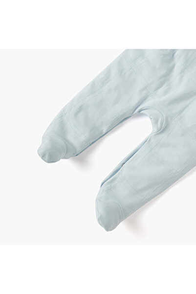 giggles Sail Boat Print Closed Feet Sleepsuit with Long Sleeves