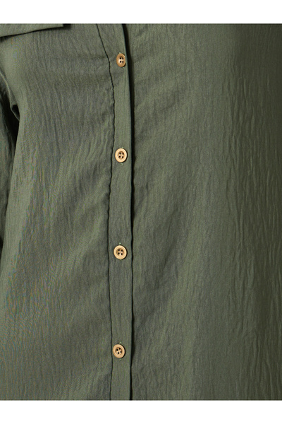 Take Two By Styli Solid Long Sleeve Button Up Midi Dress