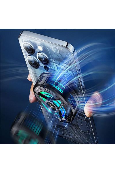 Techsuit Phone Fan, Fast Cooling - (SL17) - Black