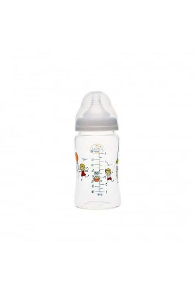 Minut Baby Biberon sticla borosilicat gat larg Minut Baby 180 ml 0+