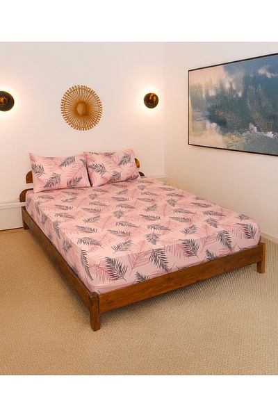 ENESSA Patterned Fitted Sheet Single and King Size