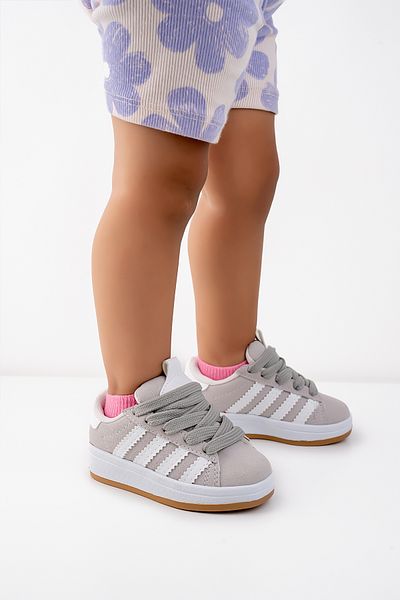 Blyss Baby Kids Daily Stone Gray Elegant Comfortable Sports Shoes Sneaker