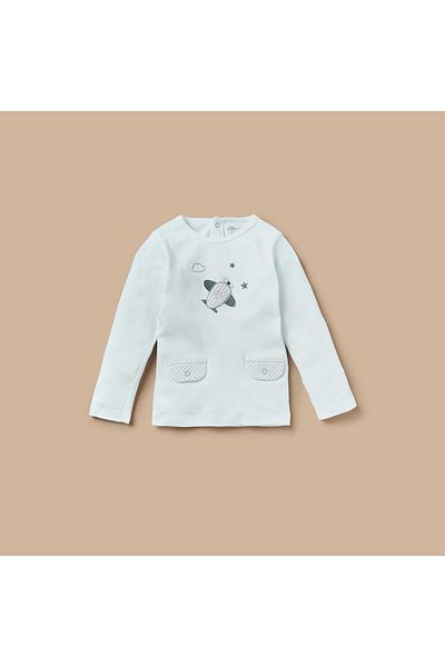 Juniors Airplane Applique T-shirt and Pyjama Set