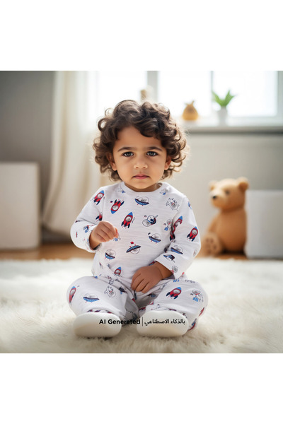 Juniors All-Over Space Print T-shirt and Pyjama Set