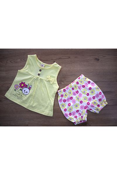 Vita Bella Luxe Baby Sleeveless Floral Shorts Set