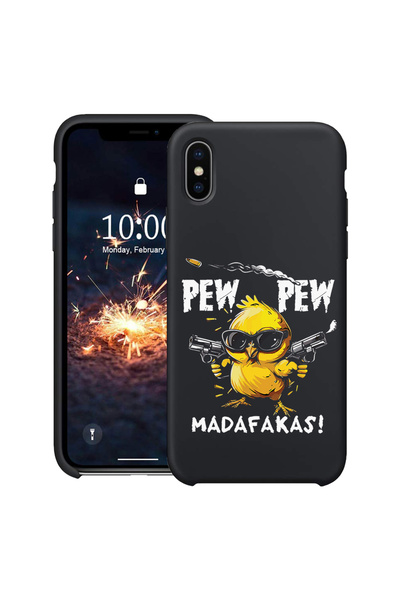 bestcase ® Slim Silicon Case For Apple iPhone XS / iPhone X, Pew Pew, 1396521...