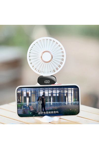 Techsuit Portable Fan, 1800mAh - (N15) - White
