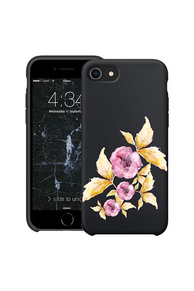 bestcase ® Carcasă subțire din silicon pentru Apple iPhone SE 3 / SE 2 / 7 / 8, Flori pastelate, 1396527 B 1893