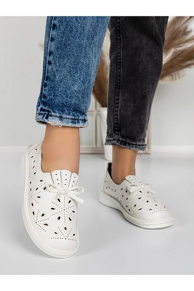 mei Women's Ballerinas 5XJ22 White