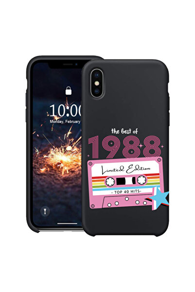 bestcase ® Λεπτή θήκη σιλικόνης για Apple iPhone XS / iPhone X, 1988 - Στυλ κ...