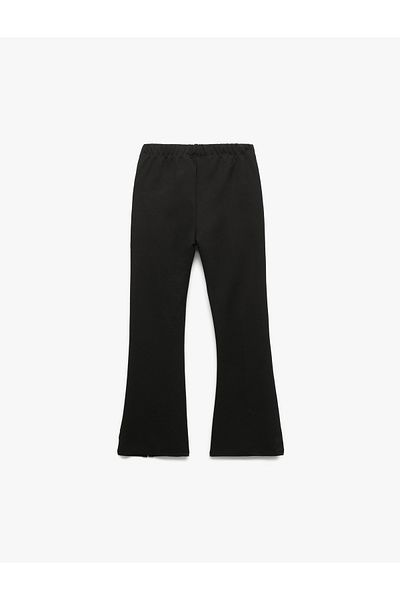 Koton Zipper Detailed Viscose Blended Wide Leg Trousers
