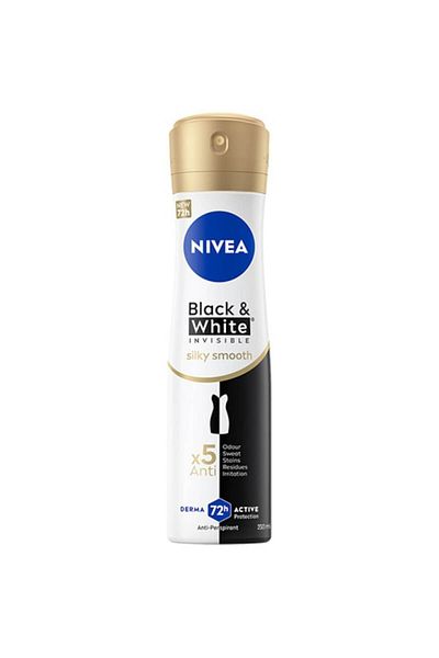 NIVEA Deodorant spray Invisible for Black & White Silky Smooth, 250 ml