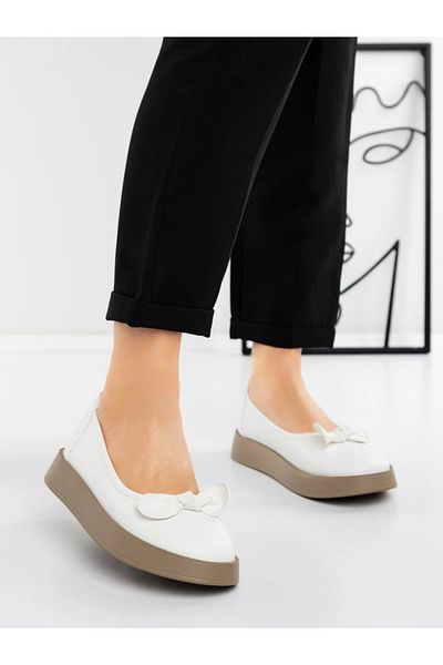 mei Women's Ballerinas 3AGZ131 White