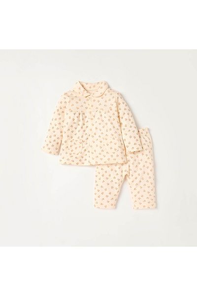 Juniors Floral Print Shirt and Pyjama Set