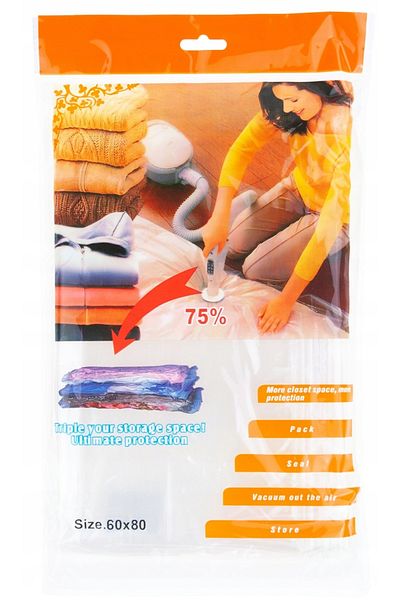 Atelier Linny Worek próżniowy torby próżniowe worki 60 x 80 cm NA UBRANIA