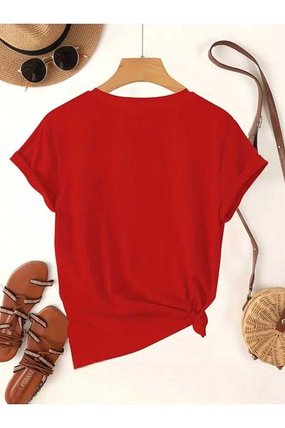 TekTarzz Trendy Tshirt with Leopard Ribbon Print Design