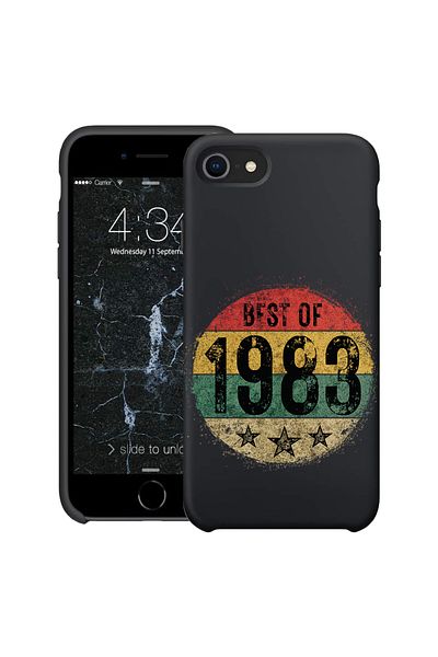 bestcase ® Slim Silicon Case For Apple iPhone SE 3 / SE 2 / 7 / 8, 1983, 1396527 B 1916