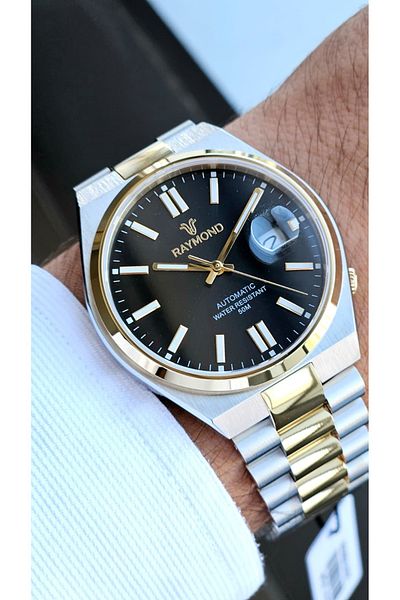 Raymond Rym-0104 Automatic Men's Watch - Miyota Machine - Steel Case and Cord - 2 Years Warranty