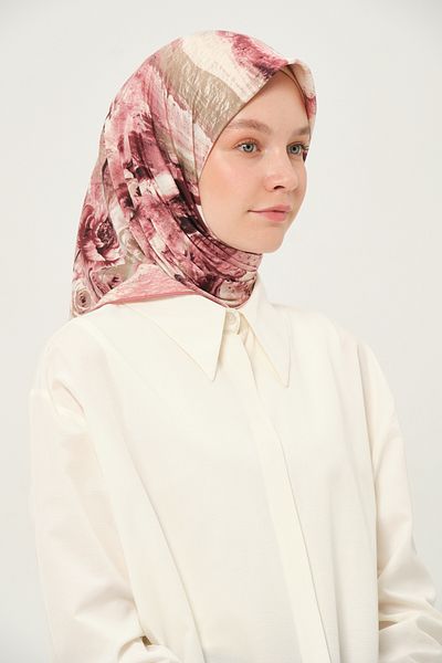 Madame Polo Τυπωμένο Φουλάρι Rayon Πολύχρωμο Αντιολισθητικό 90x90 cm
