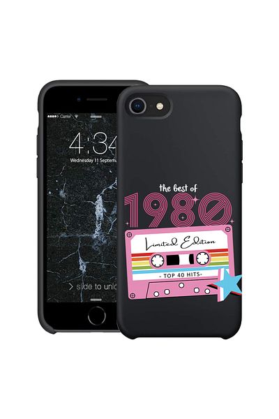 bestcase ® Slim Silicon Case For Apple iPhone SE 3 / SE 2 / 7 / 8, 1980 - Girl Style, 1396527 B 1934