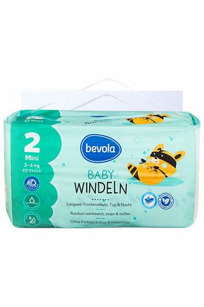 Bevola Diapers No. 2 for children 3-6 kg, 42 pcs